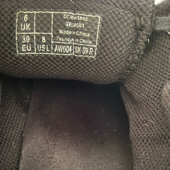 Doc Martens Belmont Black Canvas Ankle Boots - Picture 10 of 10